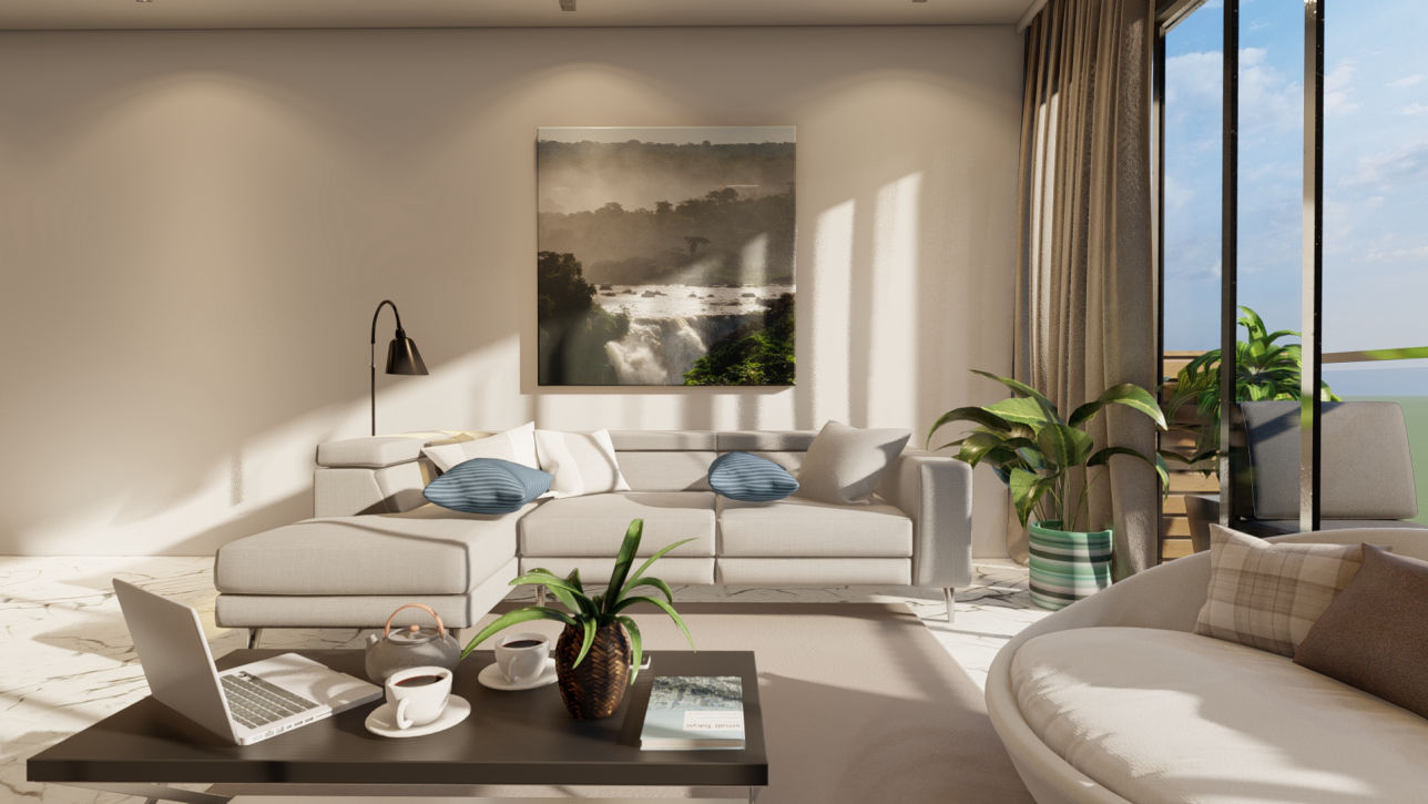 Lux Melba 2-bed render